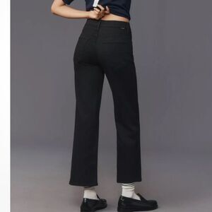 MOTHER The Rambler Zip Ankle in Not Guilty Size 31 Black Straight‎ Leg Jeans